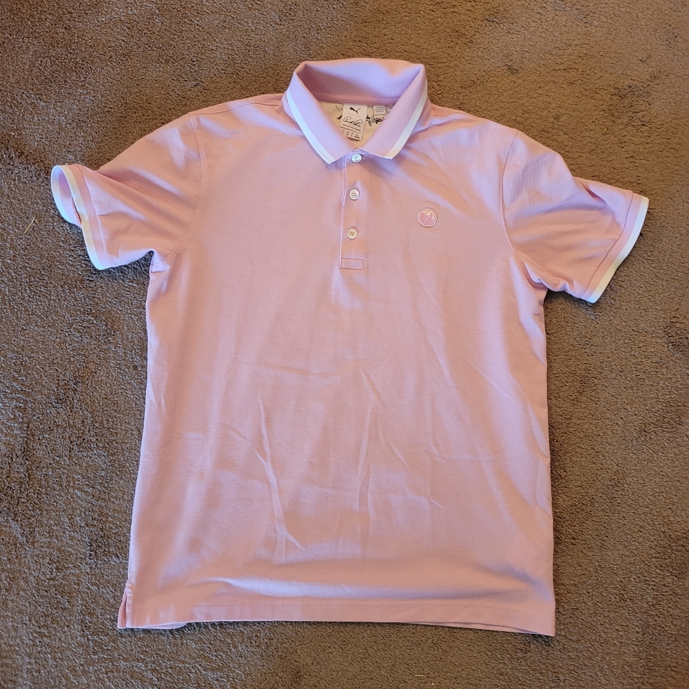 Puma Men's Light Pink Polo Shirt